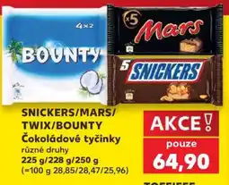 Kaufland SNICKERS / MARS / TWIX / BOUNTY Čokoládové tyčinky nabídka