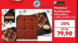 Kaufland Tiramisu/ Profiteroles nabídka