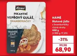 Kaufland HAMÉ Hotové jídlo s bramboráčky nabídka