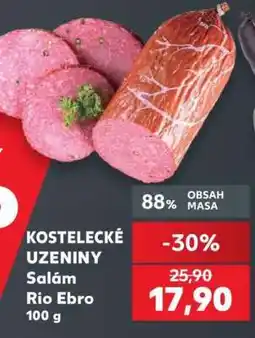 Kaufland KOSTELECKÉ UZENINY Salám Rio Ebro 100 g nabídka