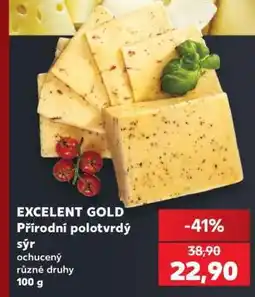 Kaufland EXCELENT GOLD Přírodní polotvrdý sýr nabídka