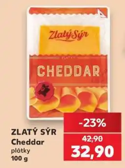 Kaufland Zlatý Sýr cheddar nabídka