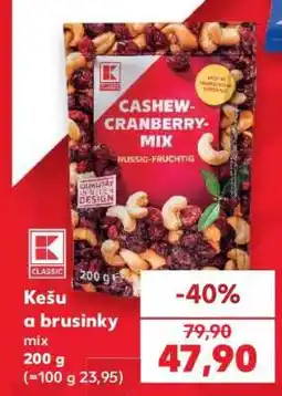Kaufland Kešu a brusinky mix nabídka