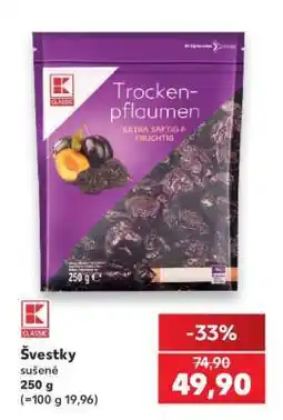 Kaufland Švestky sušené 250 g nabídka