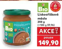 Kaufland Bio Lískooříškové máslo nabídka
