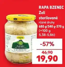 Kaufland RAPA BZENEC Zelí sterilované nabídka