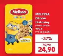 Kaufland MELISSA Dětské těstoviny nabídka