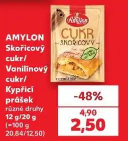 Kaufland AMYLON Skořicový cukr/Vanilínový cukr/Kypřicí prášek nabídka