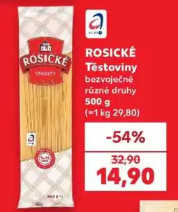 Kaufland Rosické těstoviny nabídka