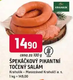 Trefa Krahlulik špekáčkový pikantní točený salám nabídka