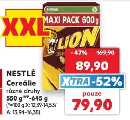 Kaufland Nestlé cereálie nabídka