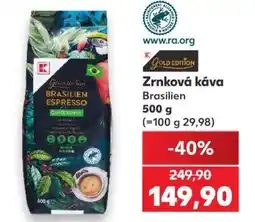 Kaufland Zrnková káva Brasilien Espresso nabídka