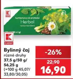 Kaufland Bylinný čaj nabídka