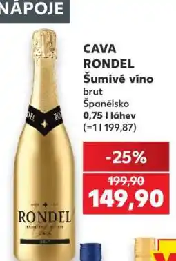 Kaufland CAVA RONDEL Šumivé víno nabídka