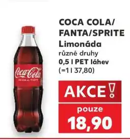 Kaufland COCA-COLA/ FANTA/ SPRITE Limonáda nabídka