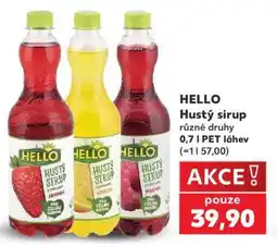 Kaufland Hello Hustý sirup nabídka