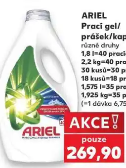 Kaufland ARIEL Prací gel/prášek/ kapsle nabídka