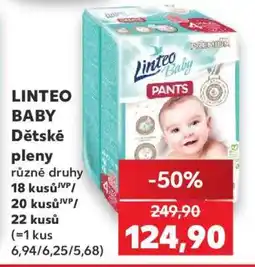 Kaufland Linteo Baby Dětské pleny nabídka
