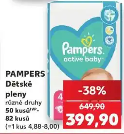 Kaufland Pampers dětské pleny nabídka