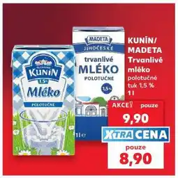 Kaufland Kunín Madeta Trvanlivé mléko nabídka
