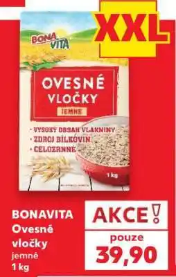 Kaufland BONAVITA Ovesné vločky jemné 1 kg nabídka