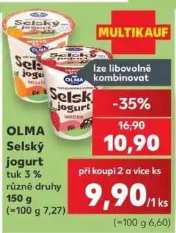 Kaufland Olma selský jogurt nabídka
