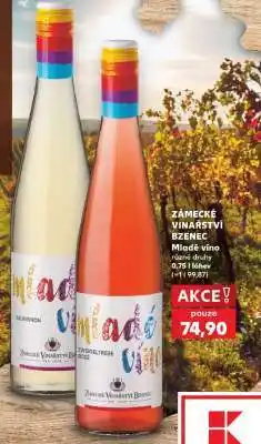 Kaufland Zámecké vinařství Bzenec Mladé víno nabídka