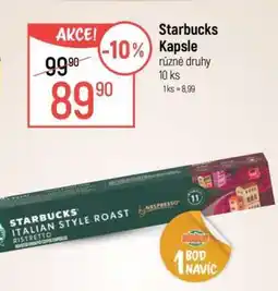 Globus Starbucks kapsle nabídka
