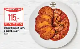 Globus Pikantní kuřecí játra s bramboráčky nabídka