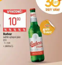 Globus Budvar světlé výčepní pivo nabídka