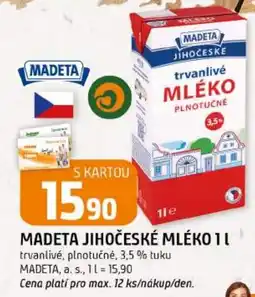 Trefa Madeta jihočeské mléko nabídka