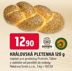 Trefa Pekárna Srnín královská pletenka nabídka