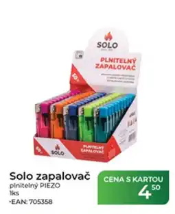 Tamda Foods Solo zapalovač plnitelný PIEZO nabídka