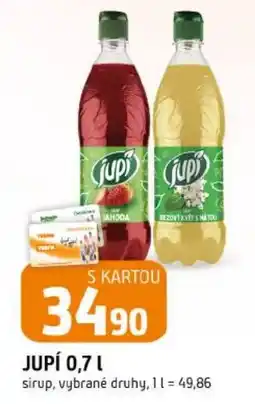 Trefa Jupí sirup, vybrané druhy nabídka