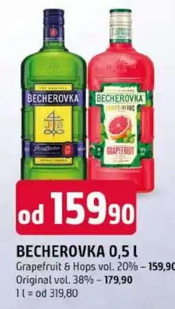 Trefa Becherovka grapefruit & hops nabídka