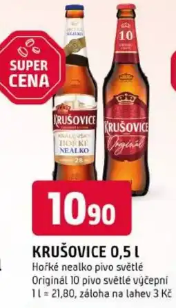 Trefa Krušovice hořké nealko pivo světlé nabídka