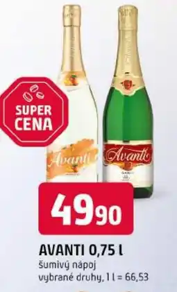 Trefa Avanti šumivý nápoj nabídka