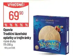 Globus Opavia Tradiční lázeňské oplatky a trojhránky nabídka