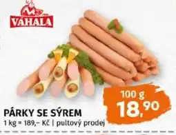 Trefa Vahala párky se sýrem nabídka