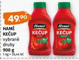 Trefa Hamé kečup vybrané druhy nabídka