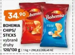 Trefa Bohemia chips/sticks vybrané druhy nabídka