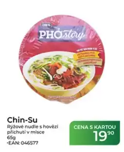 Tamda Foods Chin-Su Rýžové nudle s hovězí příchutí v misce nabídka