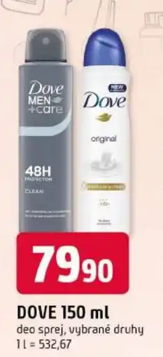 Trefa Dove deo sprej, vybrané druhy nabídka