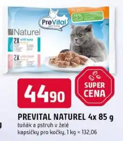 Trefa Prevital naturel tuňák a pstruh v želé nabídka