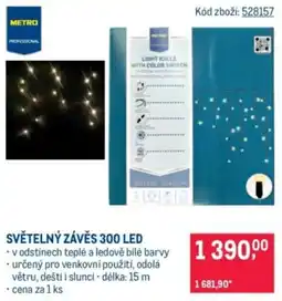 Makro Metro světelný závěs 300 led nabídka