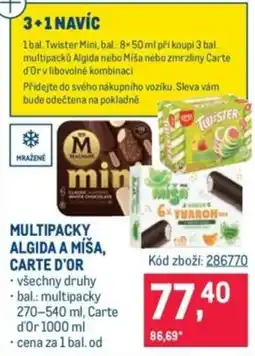 Makro Algida a Miša, Carte d'Or nabídka