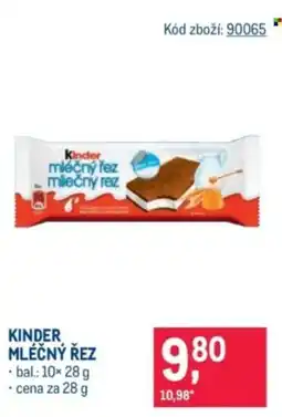 Makro Kinder mléčný řez nabídka