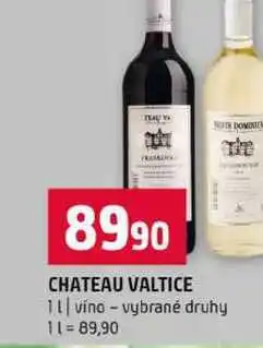Terno CHATEAU VALTICE 1l vino vybrané druhy nabídka