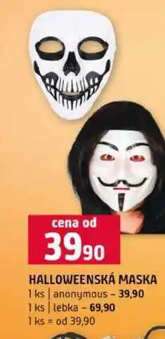 Terno HALLOWEENSKÁ MASKA 1 ks anonymous 1 ks lebka nabídka