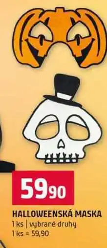 Terno HALLOWEENSKÁ MASKA 1 ks vybrané druhy nabídka